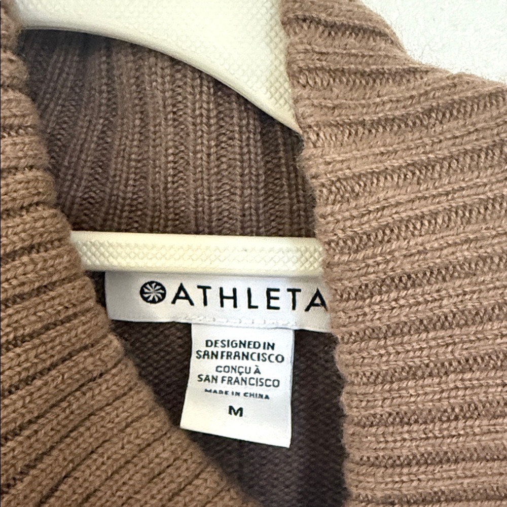 Athleta Tan Ribbed Cardigan - Picture 2 of 3
